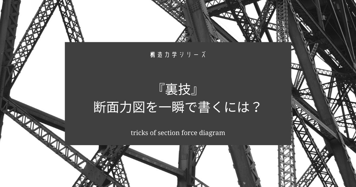 断面力図の書き方には裏技がある【形で覚えてしまおう】