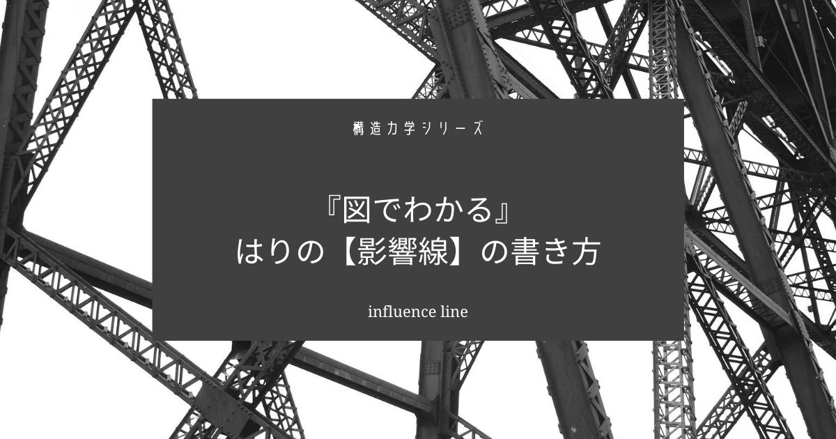 【影響線とは】構造力学の影響線の書き方がわかる【具体的な書き方を解説】